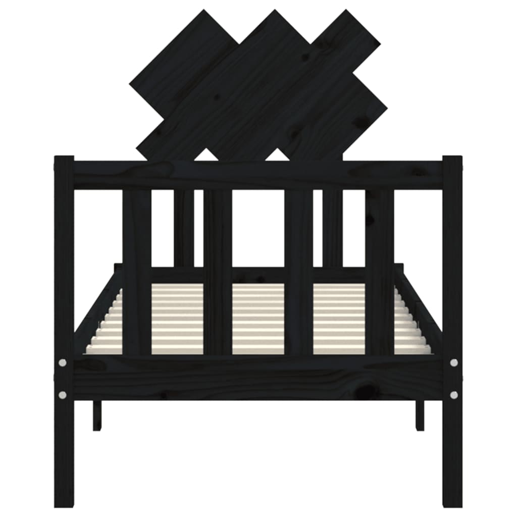 Sengeramme med hodegavl svart small single heltre