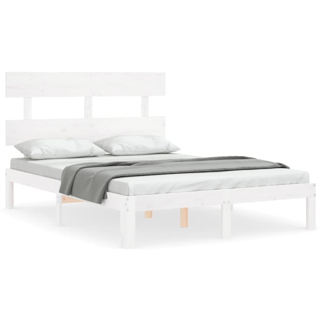 Sengeramme med hodegavl hvit small double heltre