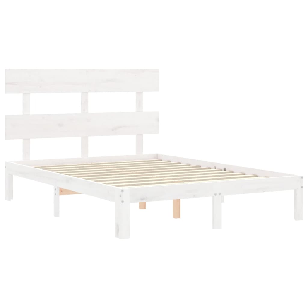 Sengeramme med hodegavl hvit small double heltre