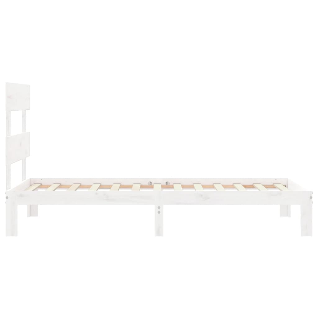 Sengeramme uten madrass hvit 90x200 cm heltre furu