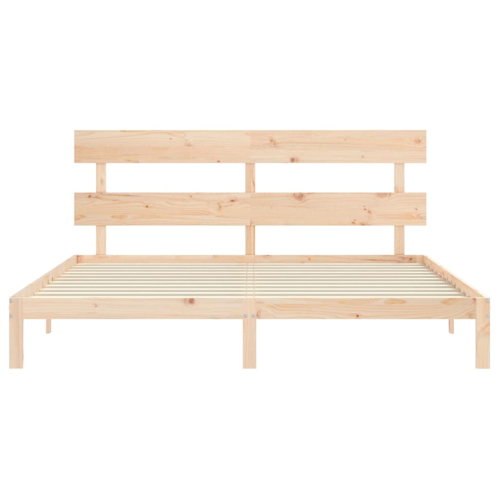Sengeramme med madrass 200x200 cm heltre furu