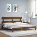 Sengeramme med hodegavl honningbrun 200x200 cm heltre