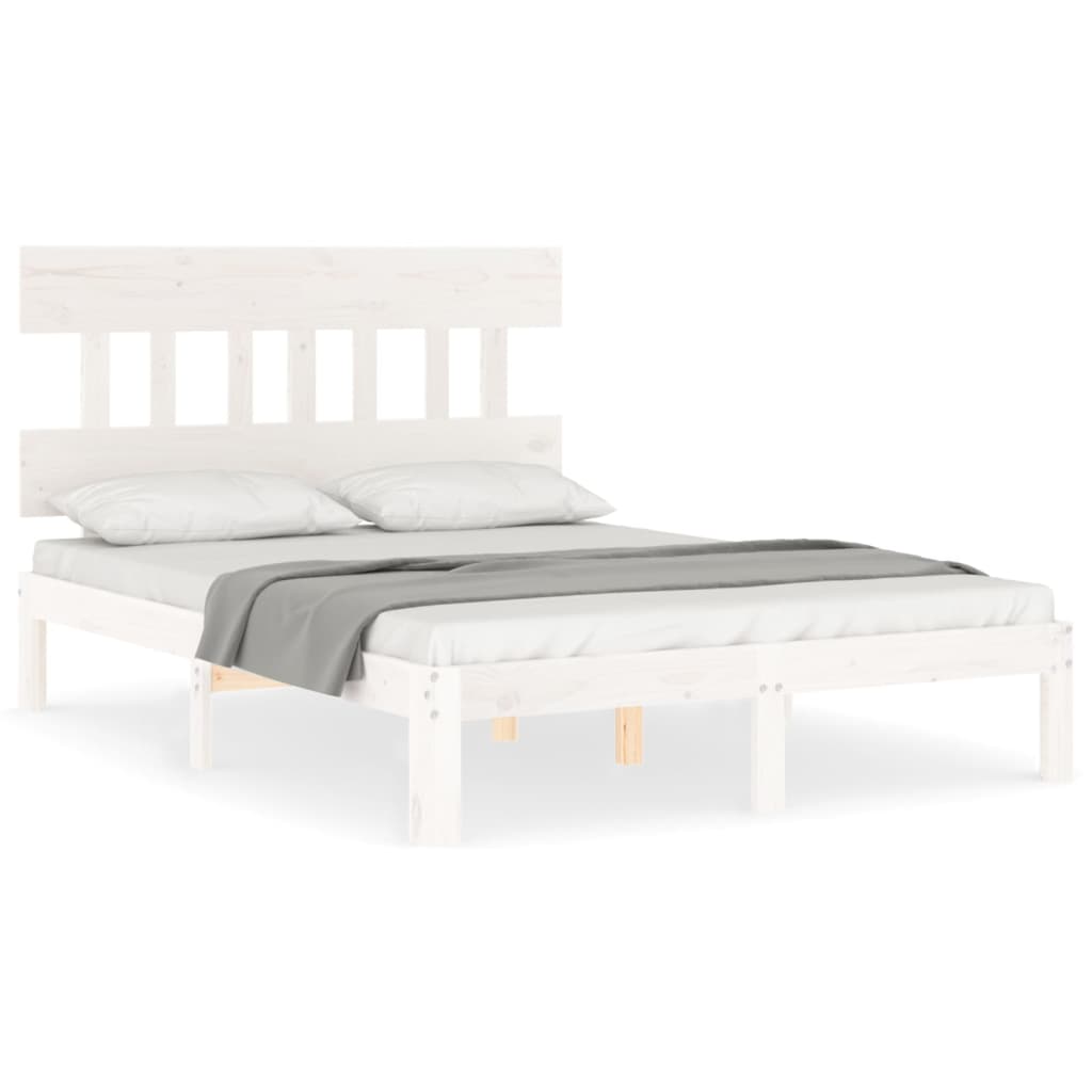 Sengeramme med hodegavl hvit small double heltre