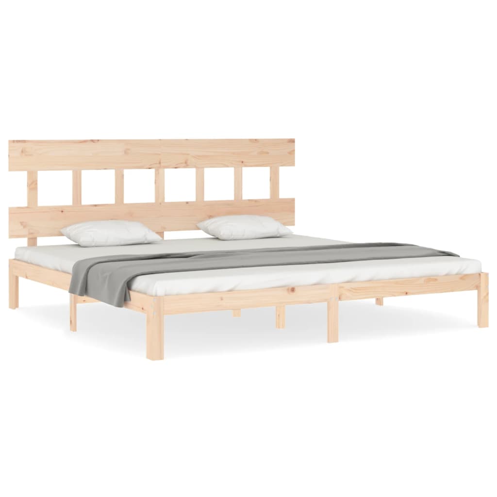 Sengeramme med madrass 200x200 cm heltre furu