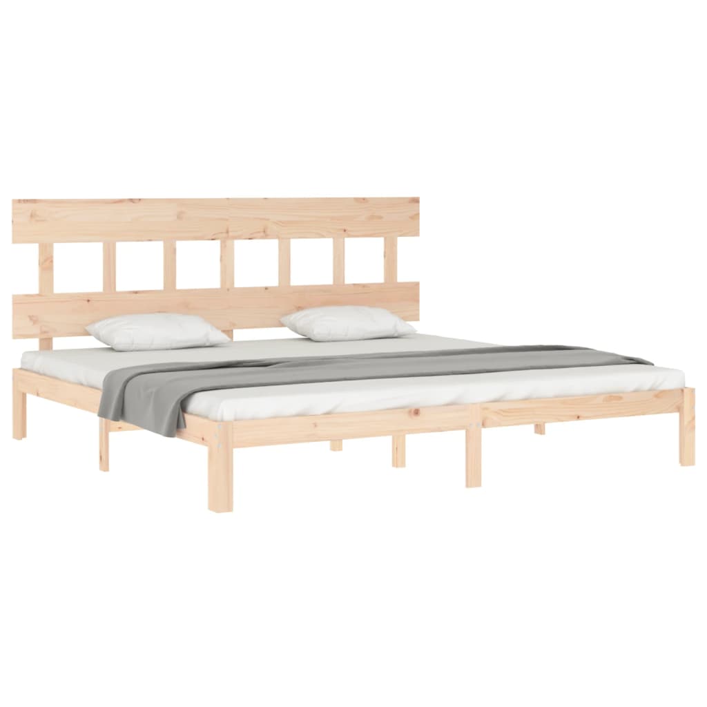 Sengeramme med madrass 200x200 cm heltre furu