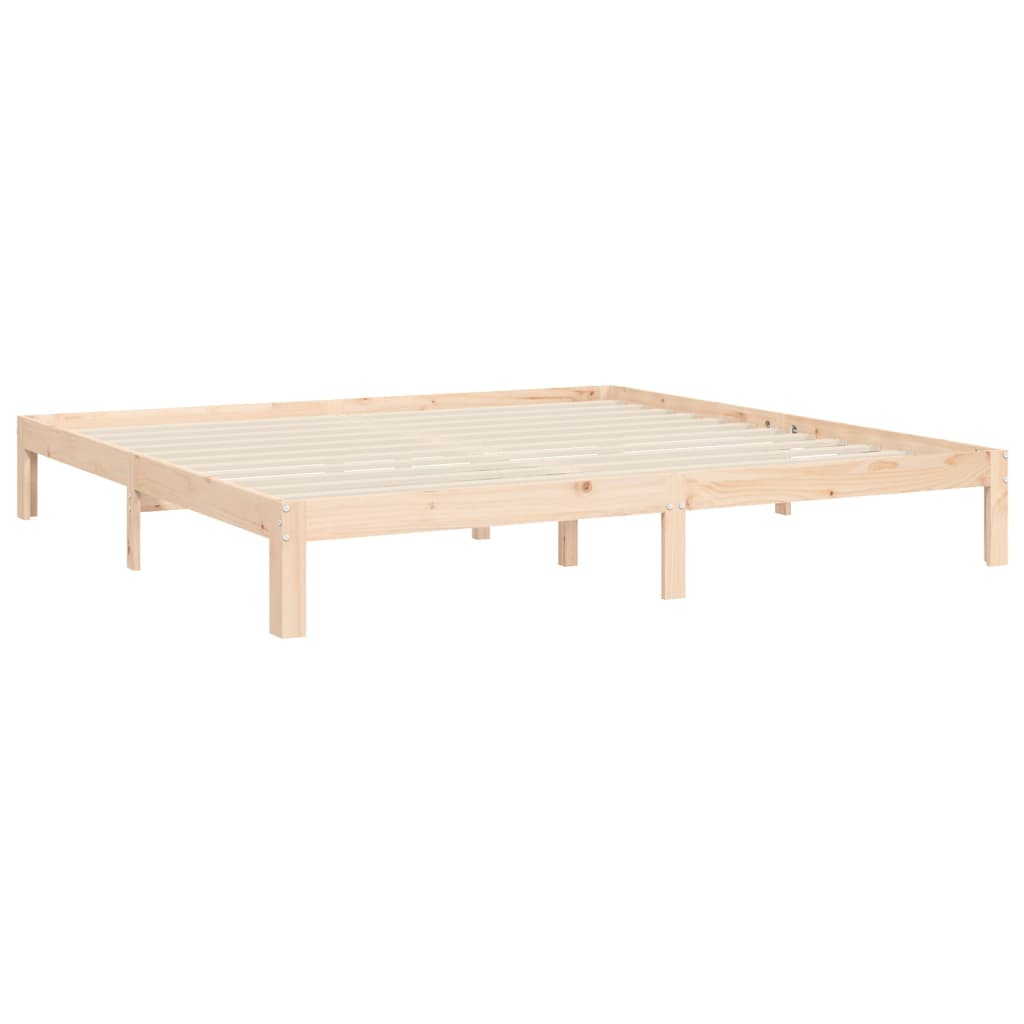 Sengeramme med madrass 200x200 cm heltre furu