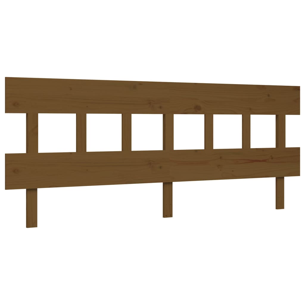 Sengeramme med hodegavl honningbrun 200x200 cm heltre