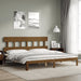 Sengeramme med hodegavl honningbrun 200x200 cm heltre