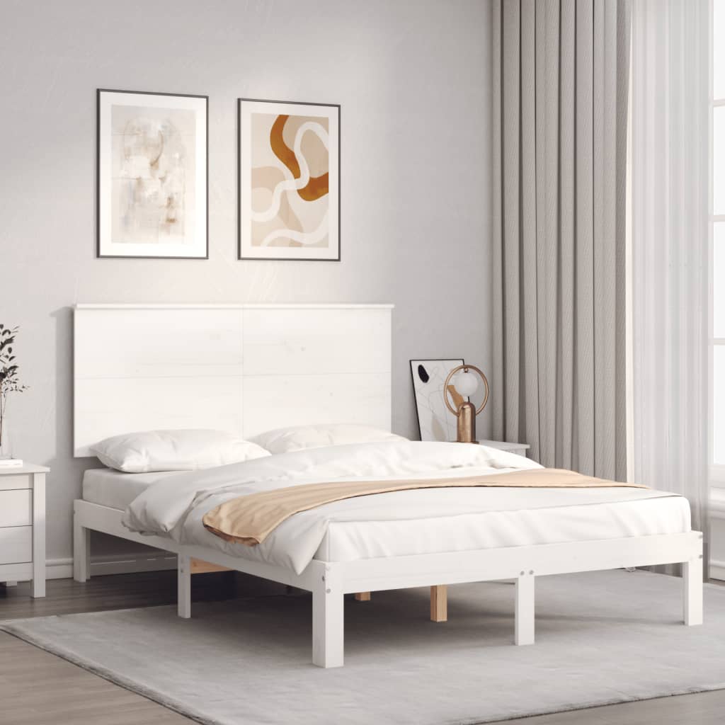 Sengeramme med hodegavl hvit small double heltre
