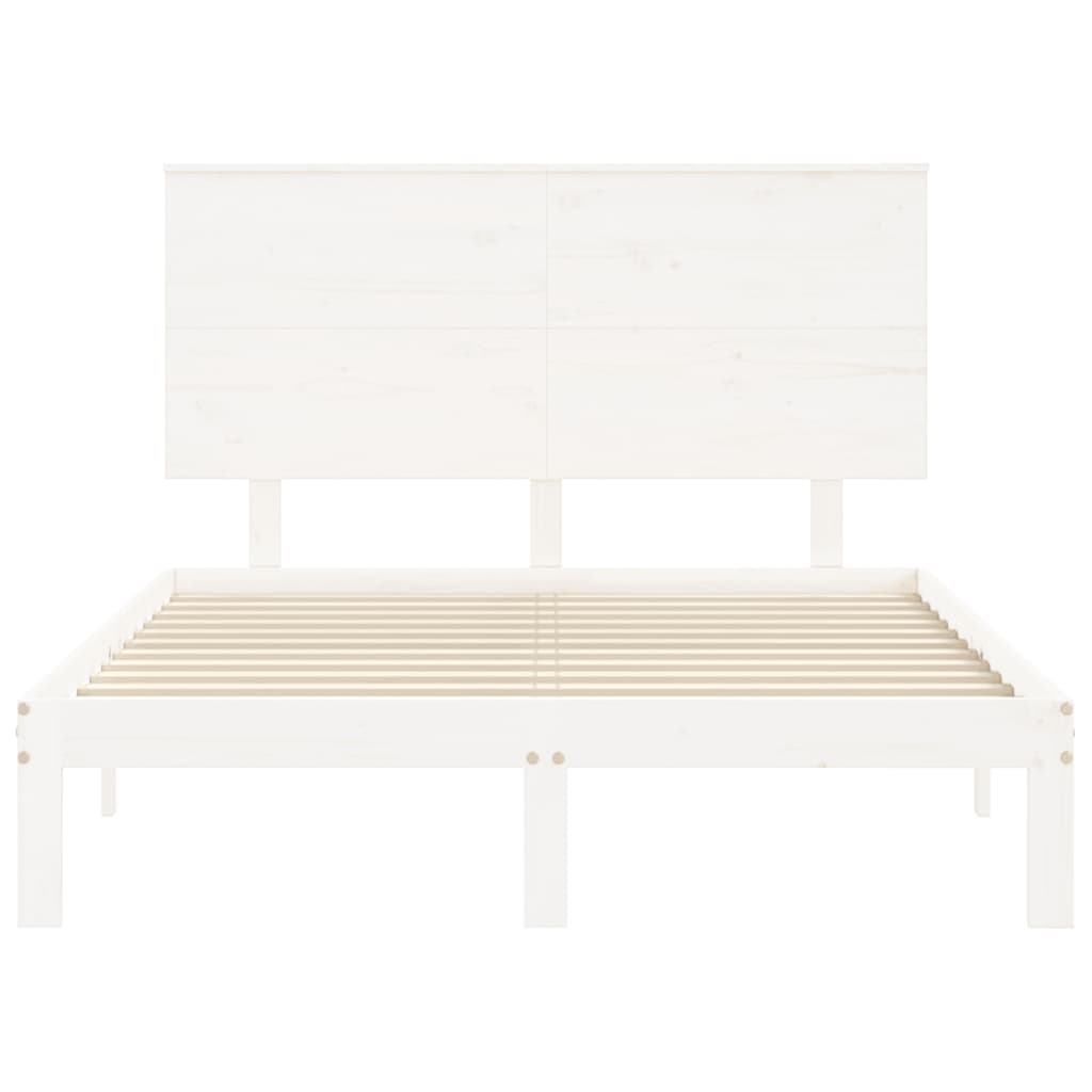 Sengeramme uten madrass hvit 120x200 cm heltre furu