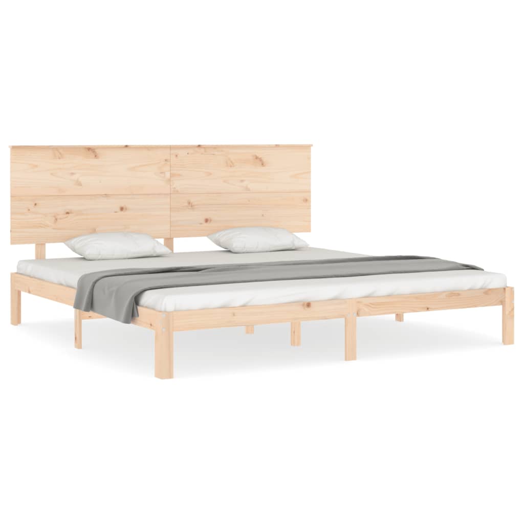 Sengeramme med madrass 200x200 cm heltre furu