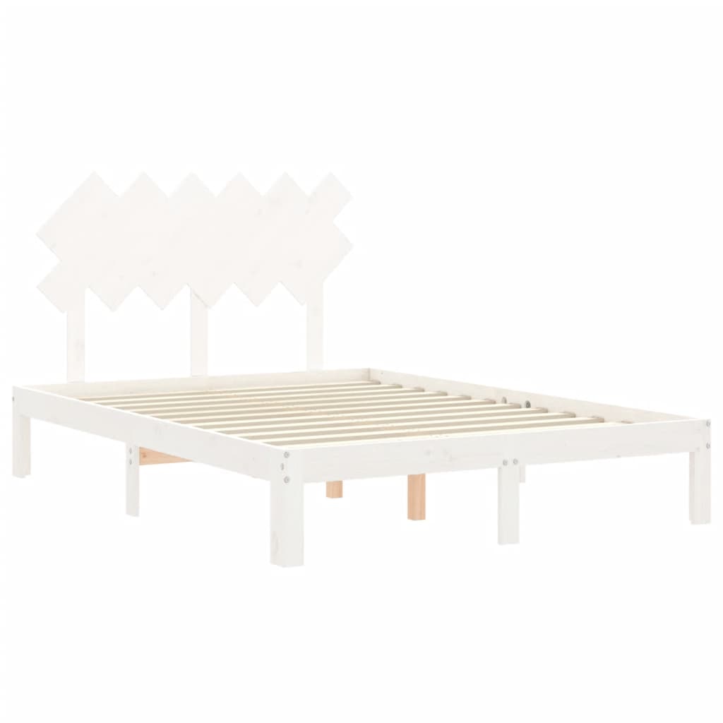 Sengeramme uten madrass hvit 120x200 cm heltre furu