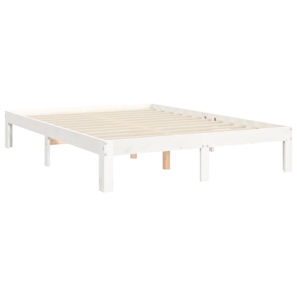 Sengeramme uten madrass hvit 120x200 cm heltre furu