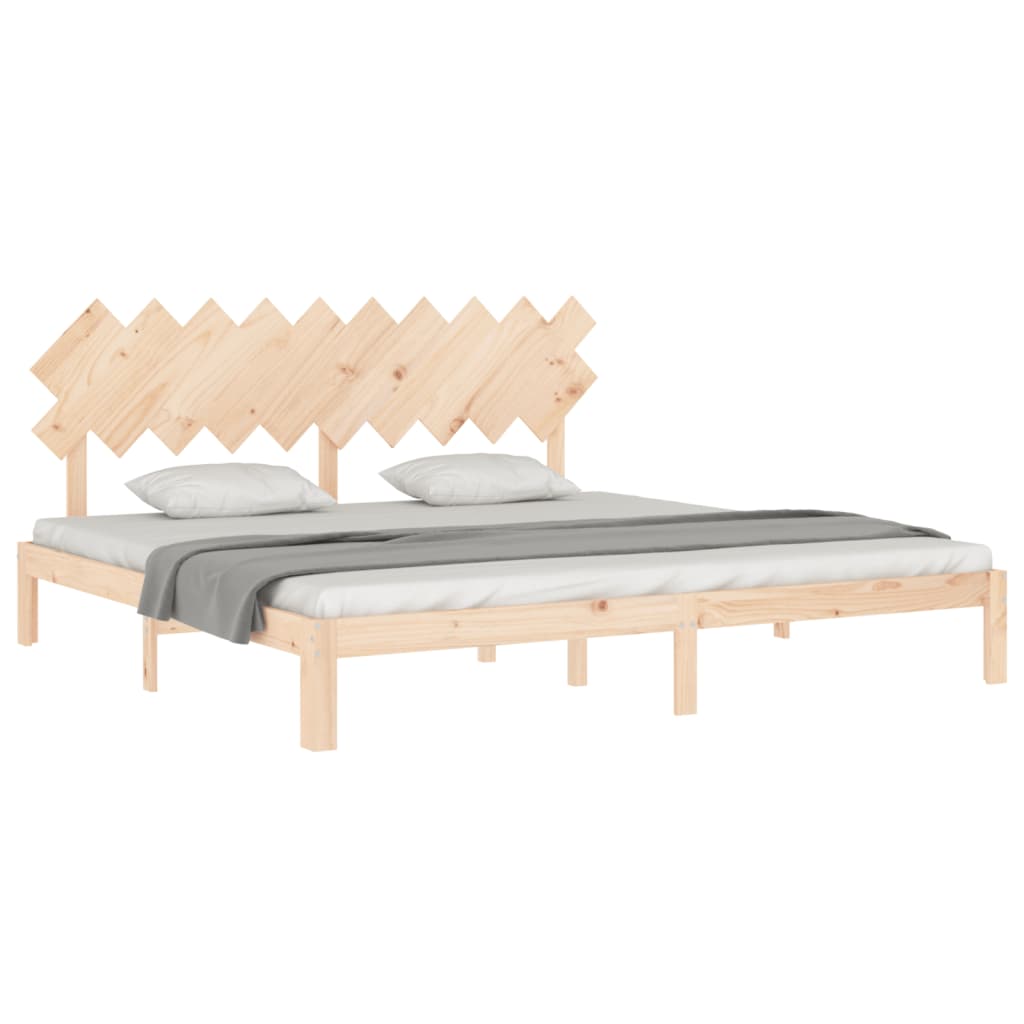 Sengeramme med madrass 200x200 cm heltre furu