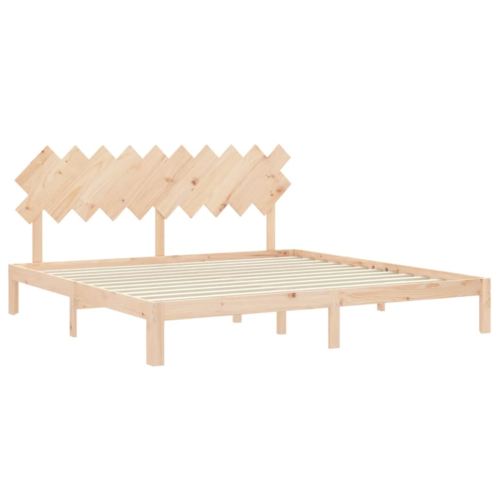 Sengeramme med madrass 200x200 cm heltre furu