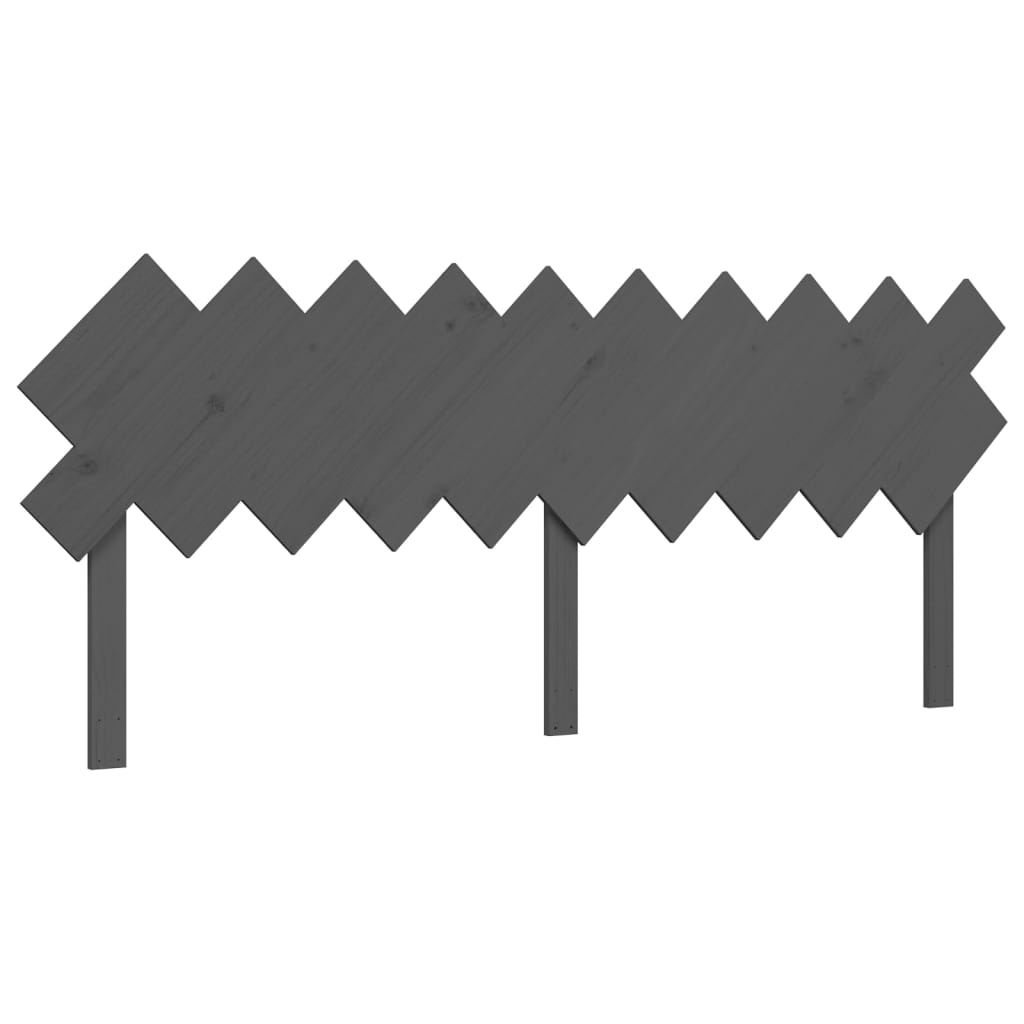 Sengeramme med hodegavl grå 200x200 cm heltre