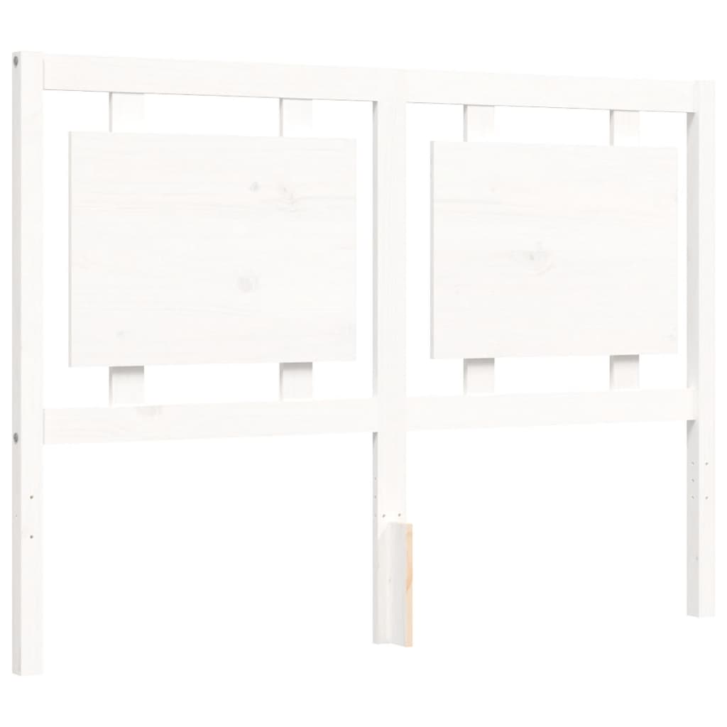 Sengeramme med hodegavl hvit double heltre