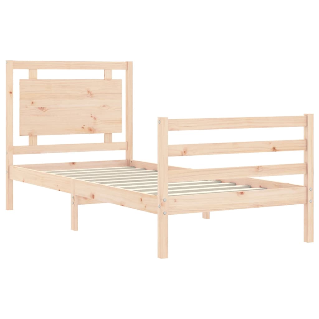 Sengeramme med hodegavl 100x200 cm heltre