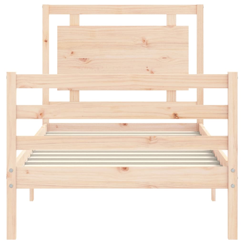 Sengeramme med hodegavl 100x200 cm heltre