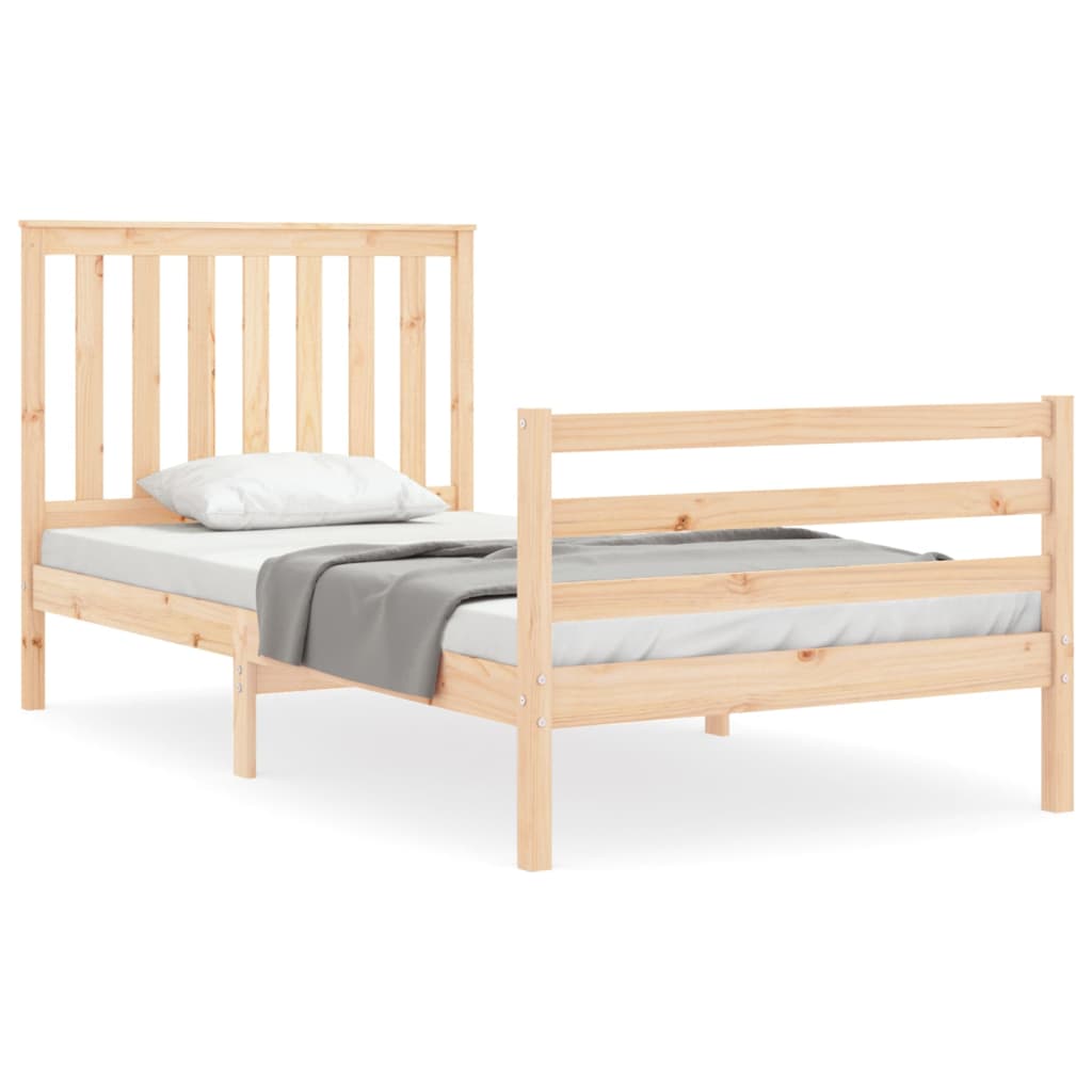 Sengeramme med hodegavl 100x200 cm heltre