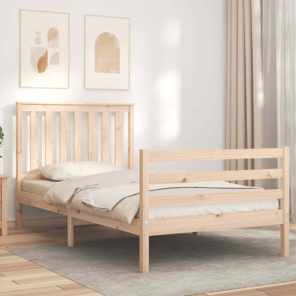 Sengeramme med hodegavl 100x200 cm heltre