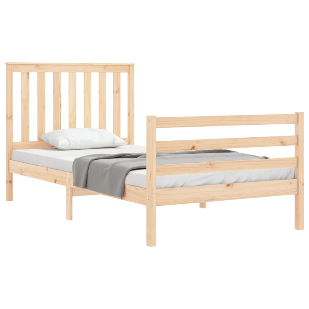 Sengeramme med hodegavl 100x200 cm heltre