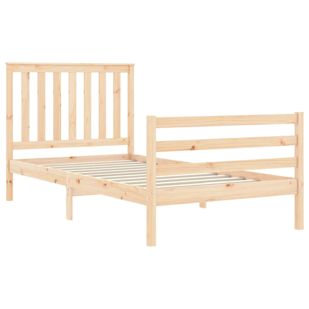 Sengeramme med hodegavl 100x200 cm heltre