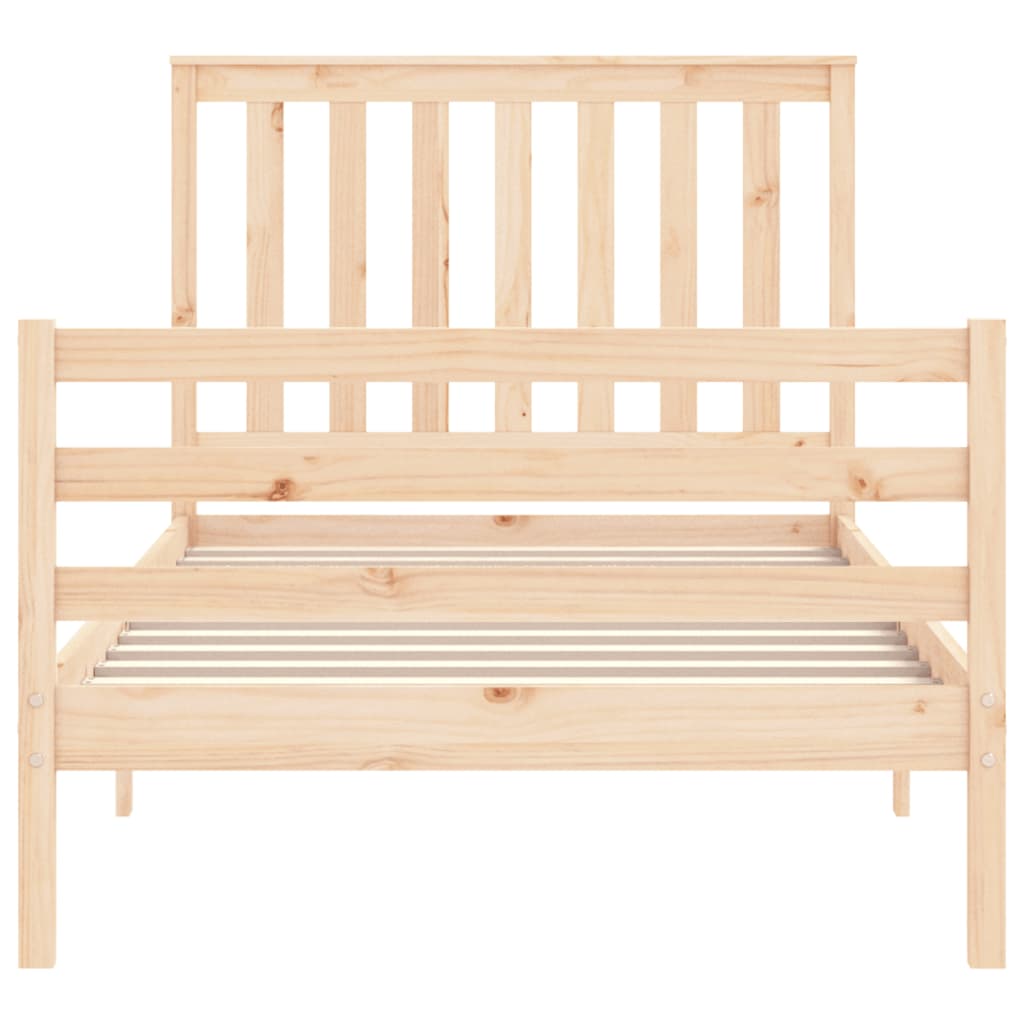 Sengeramme med hodegavl 100x200 cm heltre