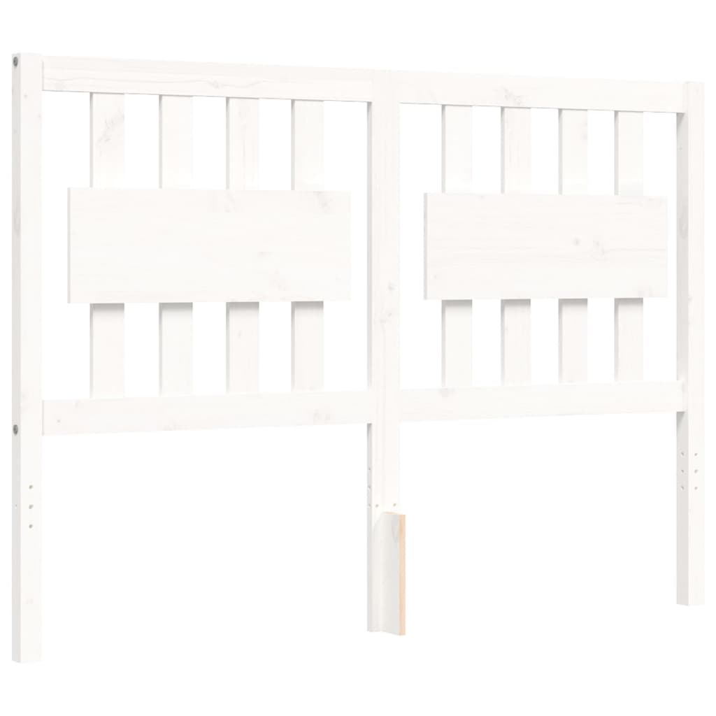 Sengeramme med hodegavl hvit double heltre