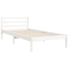 Sengeramme med hodegavl hvit 90x200 cm heltre