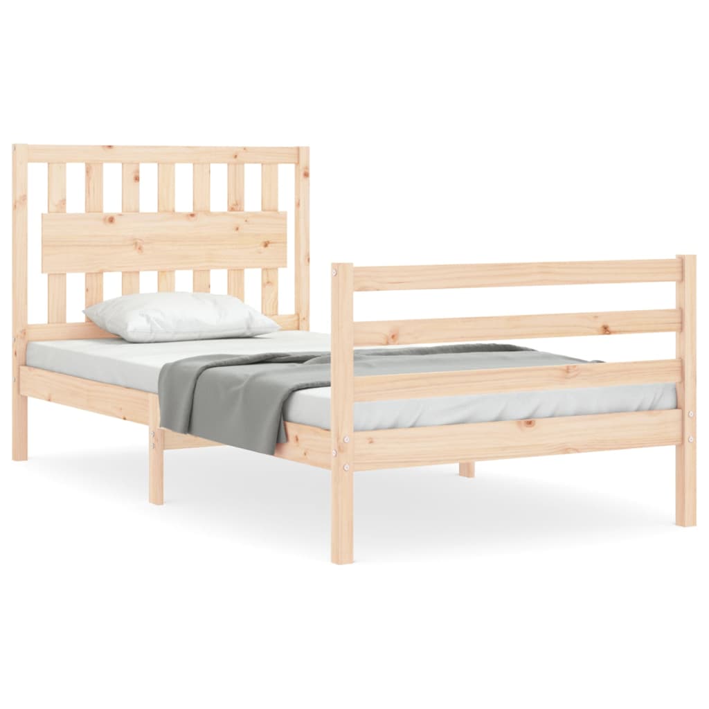 Sengeramme med hodegavl 100x200 cm heltre