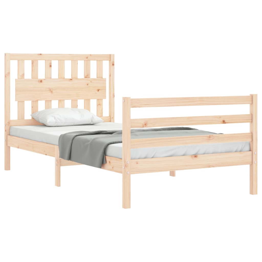 Sengeramme med hodegavl 100x200 cm heltre