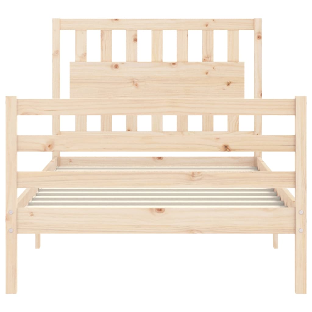 Sengeramme med hodegavl 100x200 cm heltre