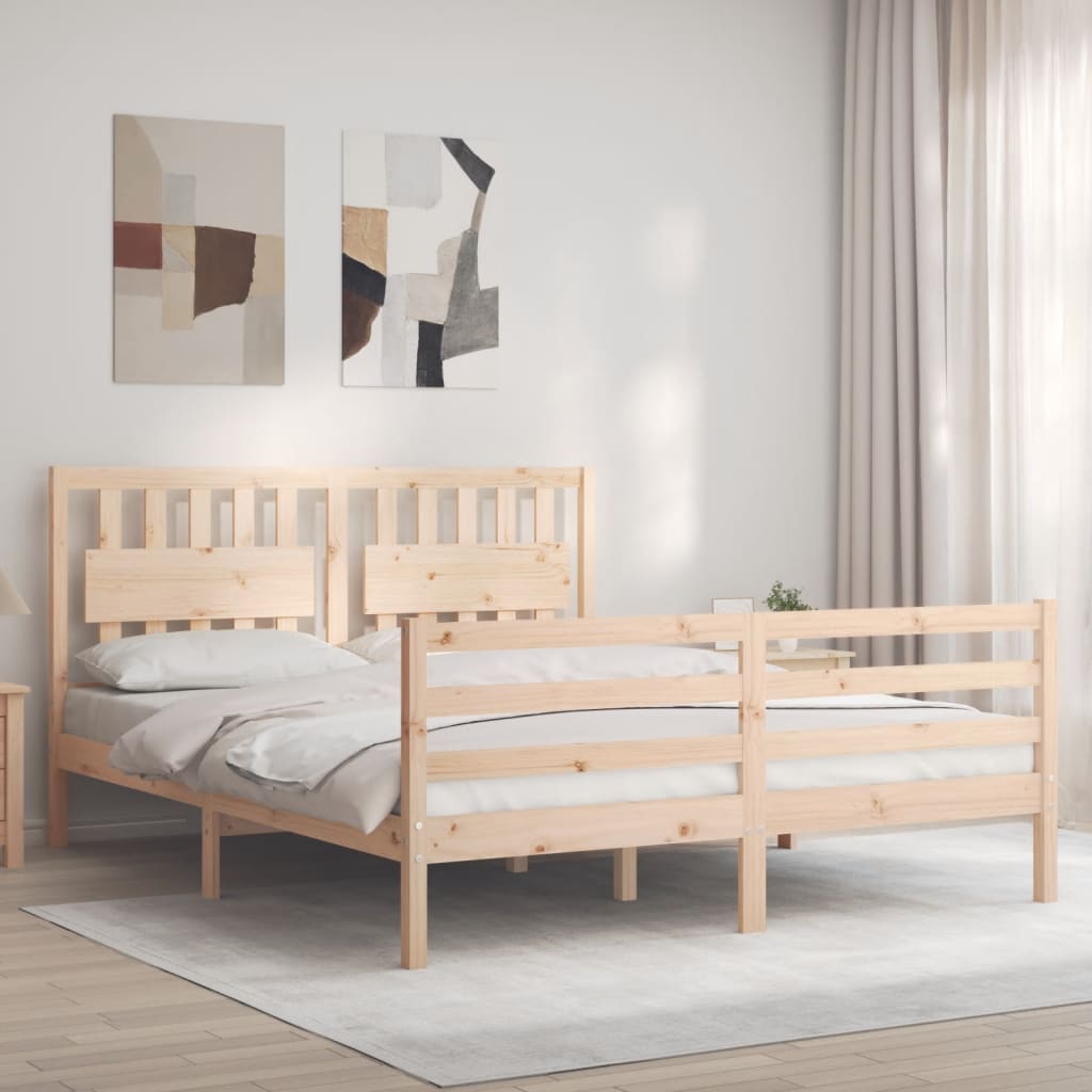 Sengeramme med hodegavl King Size heltre