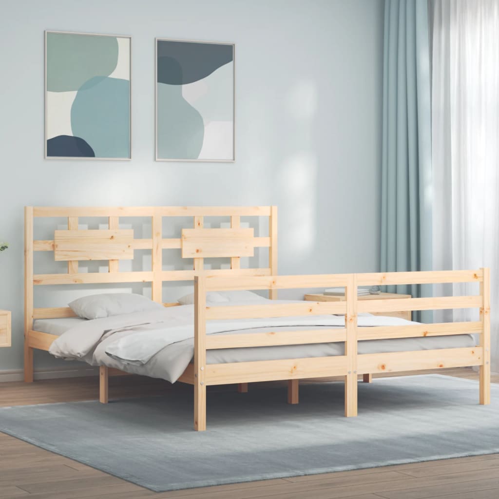 Sengeramme med hodegavl King Size heltre
