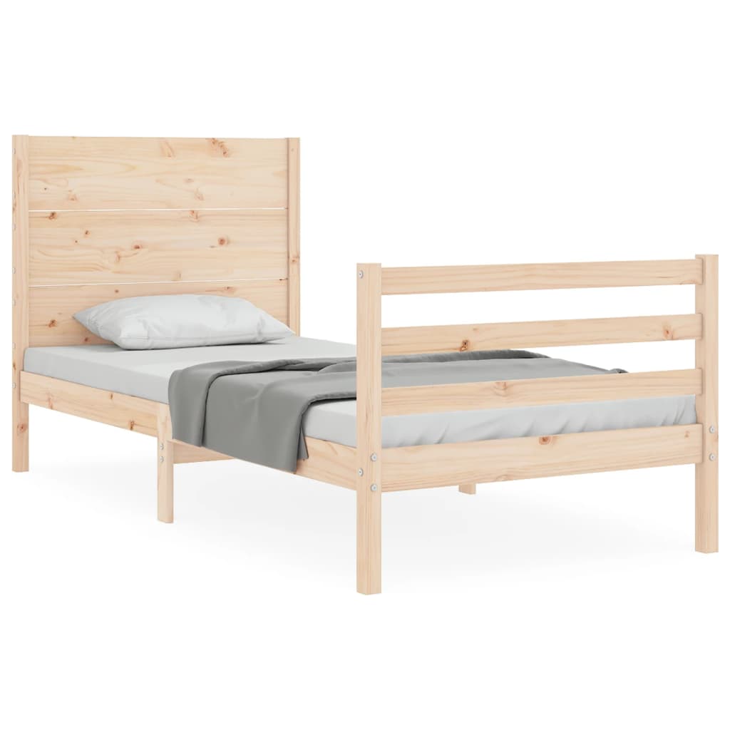 Sengeramme med hodegavl 100x200 cm heltre