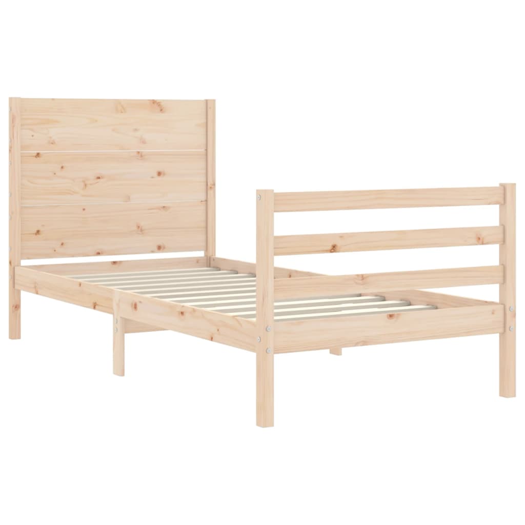 Sengeramme med hodegavl 100x200 cm heltre
