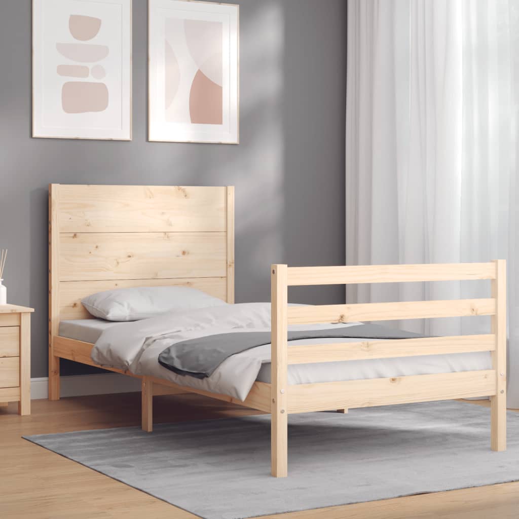 Sengeramme med hodegavl 100x200 cm heltre