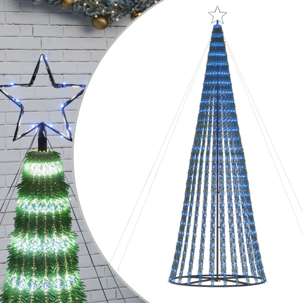 LED Juletre 688 LEDs Blå 300 cm