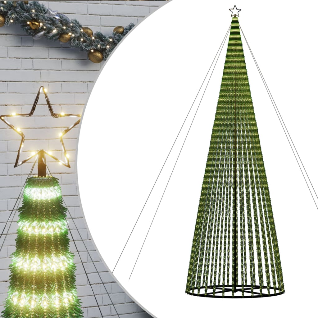 LED Juletre 1544 LEDs Varm Hvit 500 cm