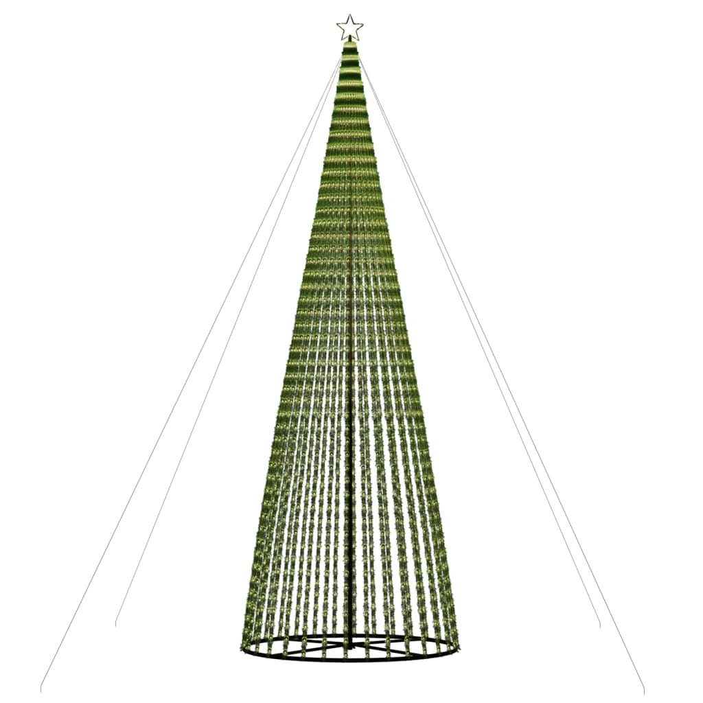 LED Juletre 1544 LEDs Varm Hvit 500 cm