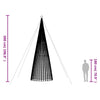 LED Juletre 1544 LEDs Varm Hvit 500 cm