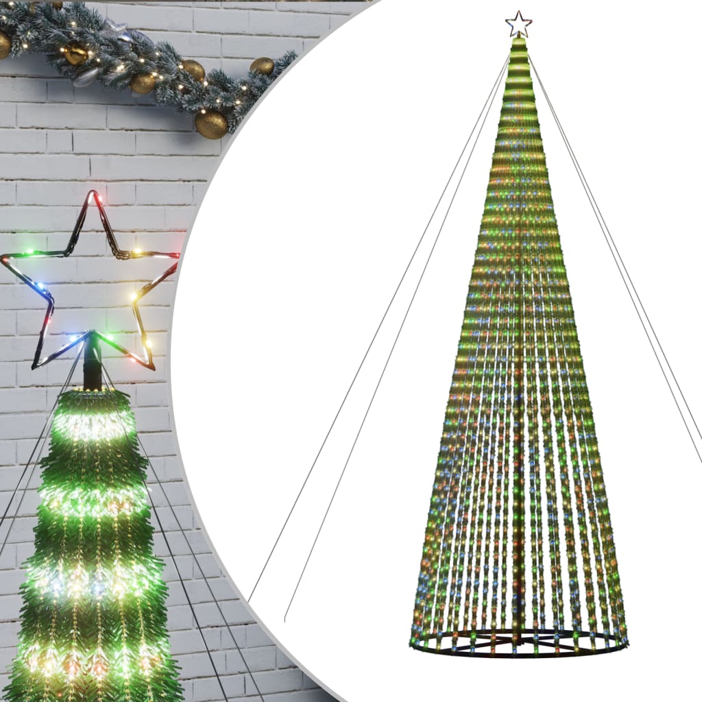 Juletre lyskjegle 1544 LED fargerik 500 cm