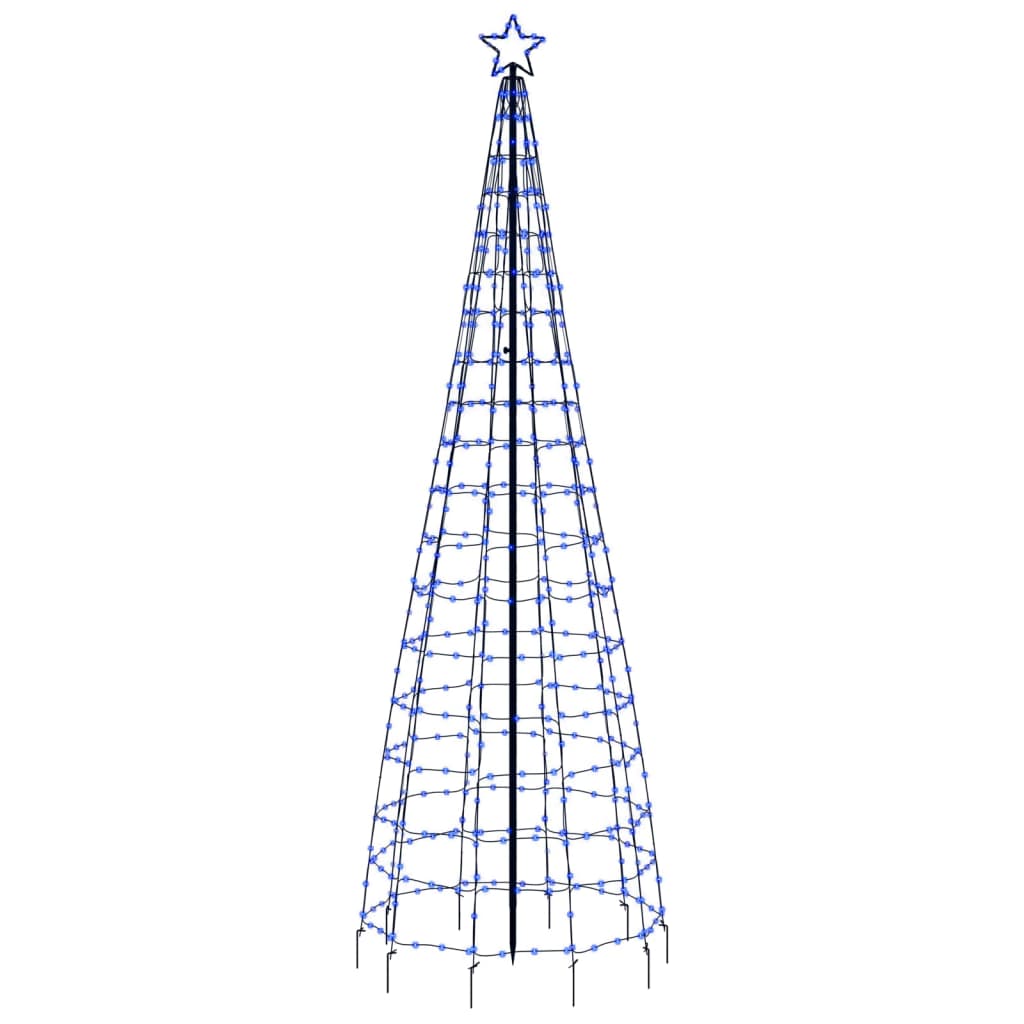 Juletre lyskjegle med pigger 570 LED blå 300 cm