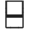 Vegghylle med stang svart 20x25x30 cm