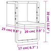 Vegghylle med stang sonoma eik 20x25x30 cm