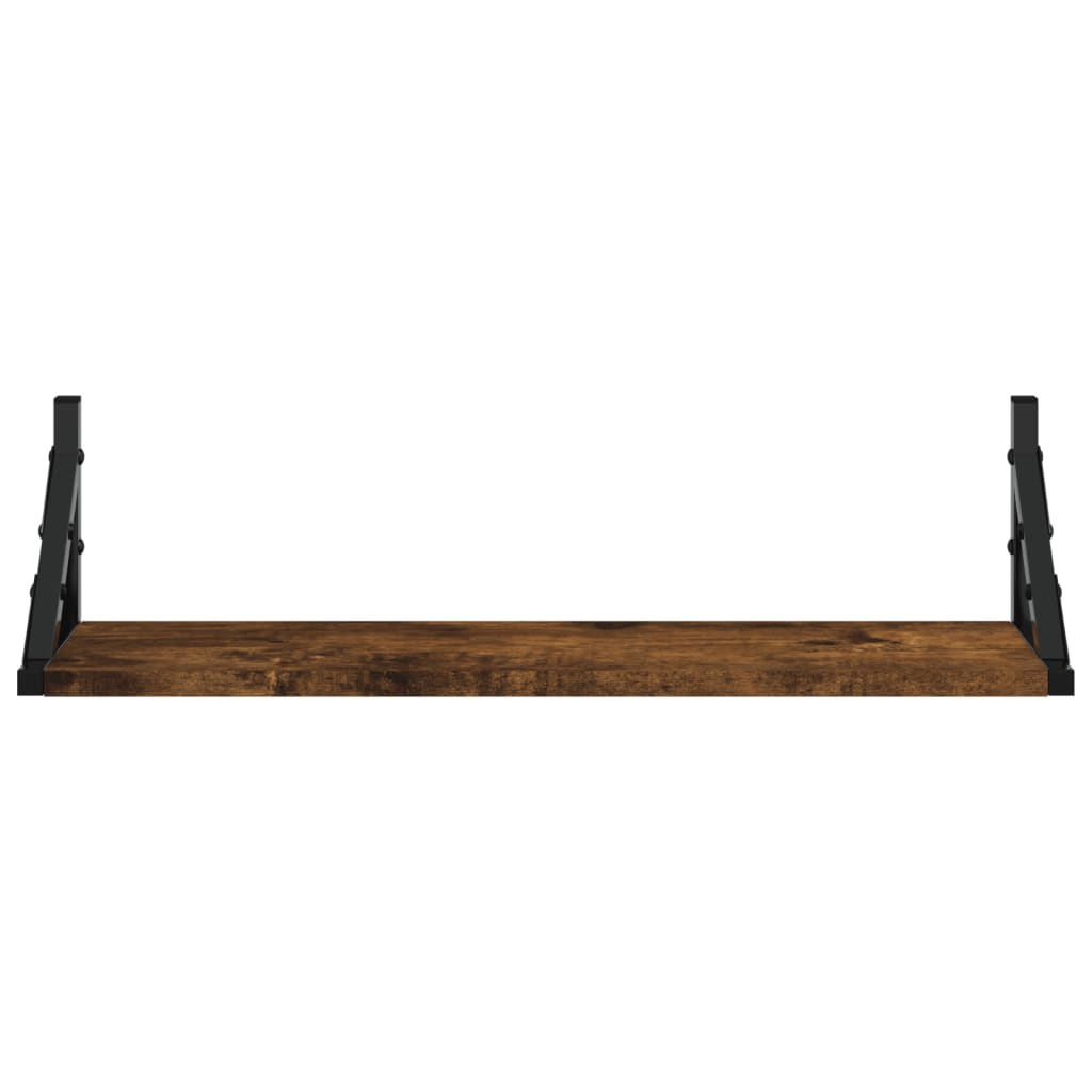 Vegghyller 2 stk røkt eik 60x15x15,5 cm