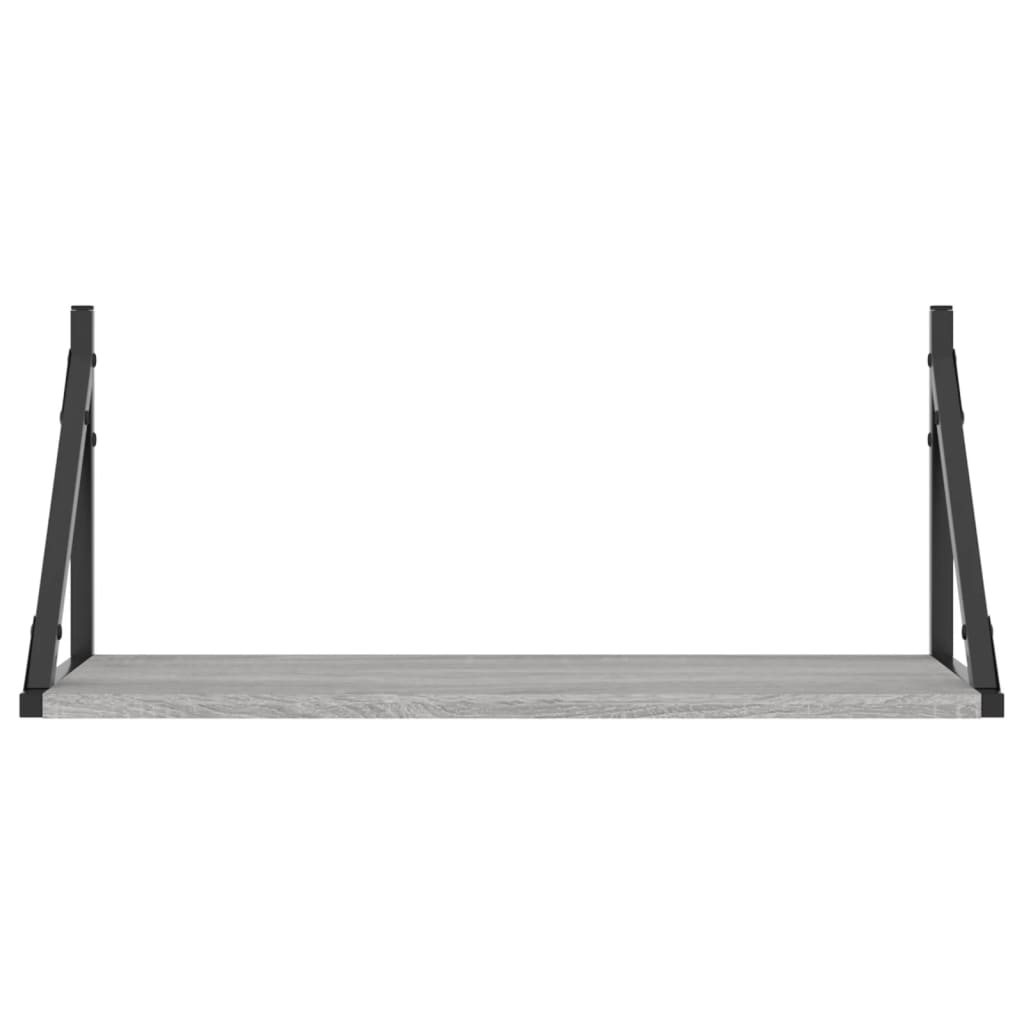 Vegghyller 2 stk grå sonoma 50x15x50 cm konstruert tre
