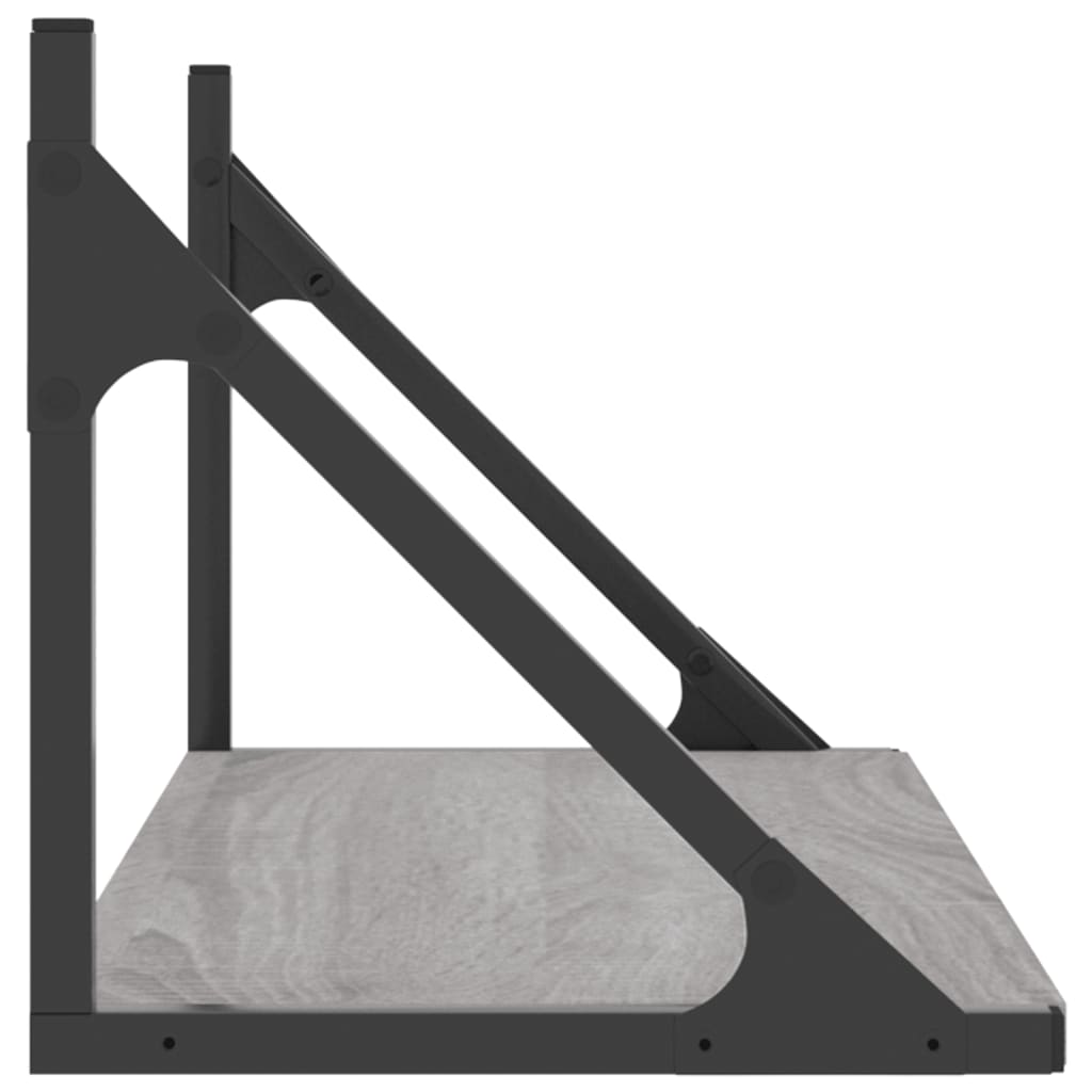 Vegghyller 2 stk grå sonoma 50x15x50 cm konstruert tre