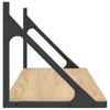 Vegghyller 2 stk Sonoma eik 80x25x25,5 cm konstruert tre